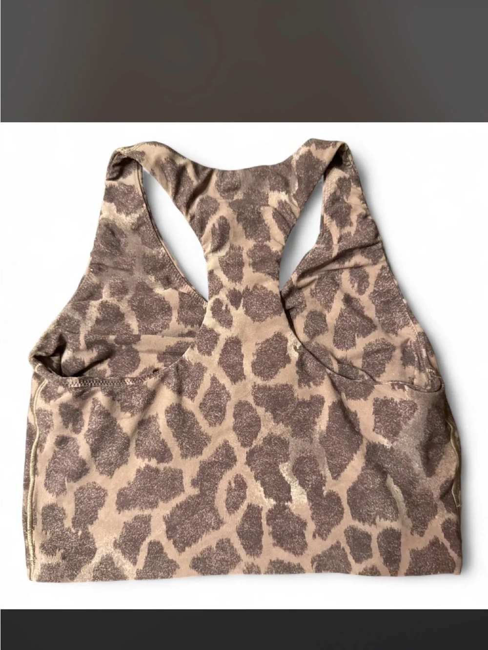 Offline by Aerie Women's Leopard Print Racerback Bralette - Brown/Beige